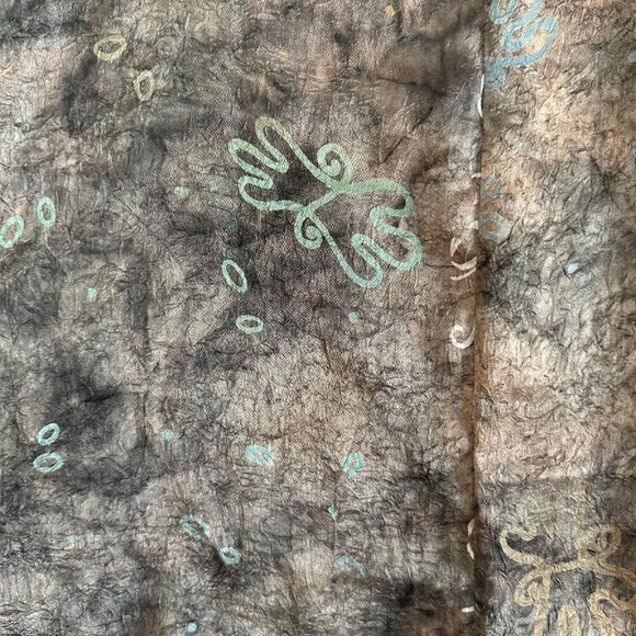 Kareenas Silk Tunic Tunic Boho Crinkle Lace Up India All Over Print - Picture 14 of 14